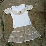Šaty - Mini bielokávové - 14600822_