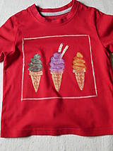 Detské oblečenie - zmrzlinkové tričko - 14601361_
