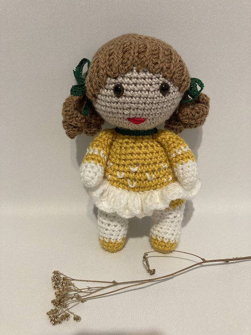 Hračky -  Bábika žltá - 14601382_