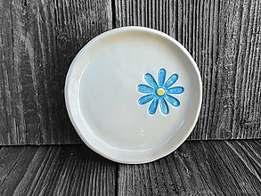 Nádoby - Šálka s tanierikom Kvety modré 180 ml (Tanierik) - 14602139_