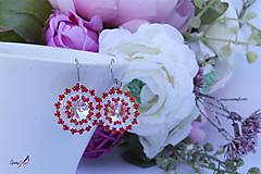 Náušnice - náušnice SW Crystal / červené - 14603153_