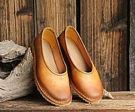 Ponožky, pančuchy, obuv - Balerínky horčicové - 14603594_
