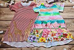 Detské oblečenie - Šaty - plameniaky vs. žirafy - 14602901_