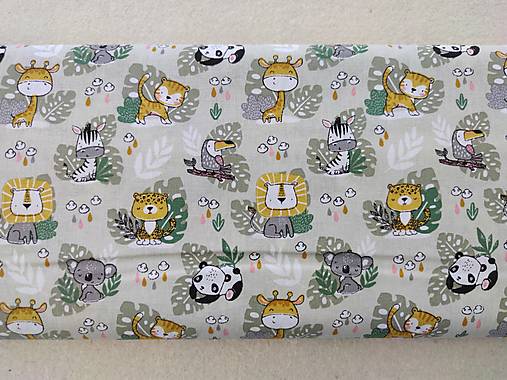Textil - VLNIENKA DEKA a PRIKRÝVKA 100 % merino top super francúzsky dizajn Zvieratká safari Mint - 14603420_