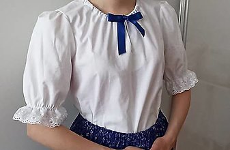 Detské oblečenie - krojová košeľa FOLK dievčenská/detská dámska (104) - 14604026_