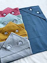Detský textil - Detská osuška s kapucňou a uškami - modrá - 14602704_