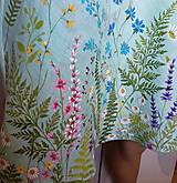 Ručne maľované ľanové šaty " Bylinková lúka " 