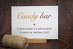 Papiernictvo - Candy bar - informačná kartička - 14605946_