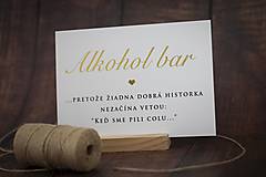Papiernictvo - Alkohol bar - informačná kartička - 14605950_