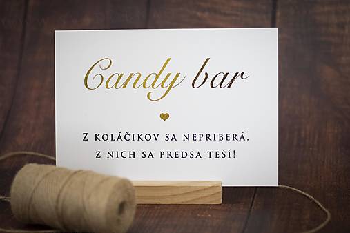 Candy bar - informačná kartička