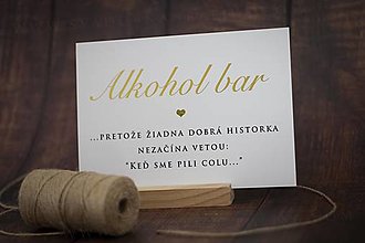 Papiernictvo - Alkohol bar - informačná kartička - 14605950_