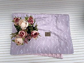 Detský textil - Detská deka "Rastliny v ružovej" - 14605657_