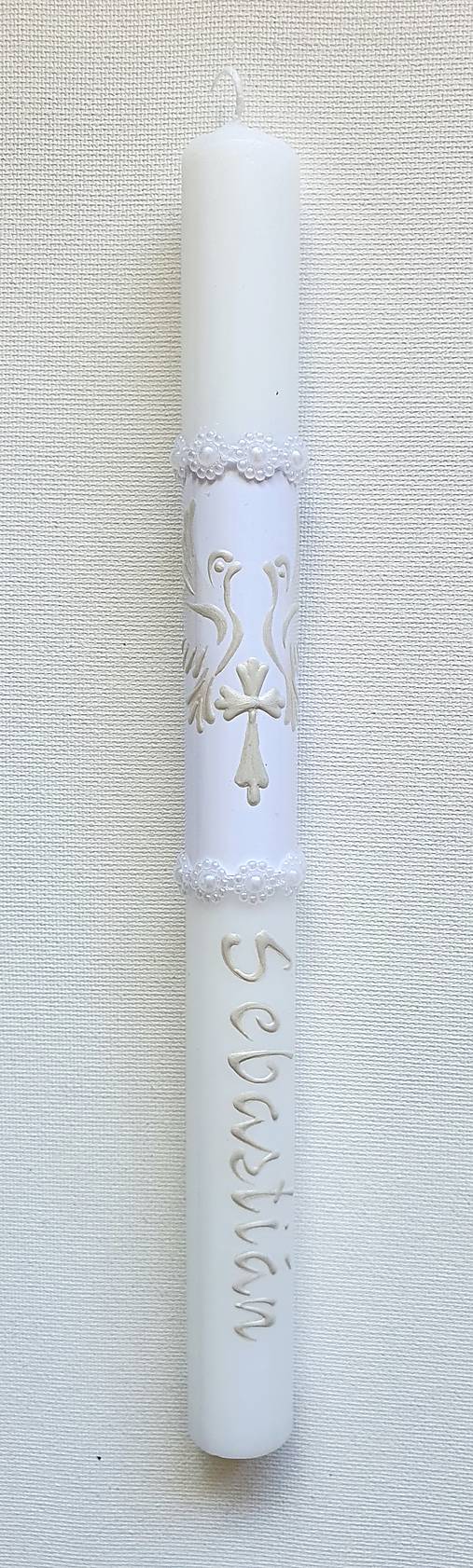 Sviečky - Sviečky na krst/prvé sväté prijímanie 30cm - 14605277_