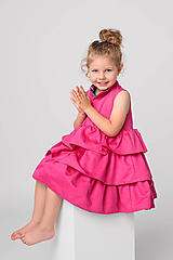 Detské oblečenie - Obojstranné volánové šaty Aurora - 14607277_
