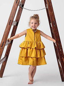 Detské oblečenie - Obojstranné volánové šaty Bella - 14604572_