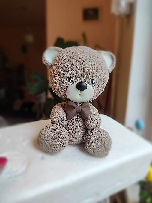 Modelovacie hmoty - Macko postavička na tortu - 14607199_