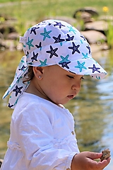 Detské čiapky - Letný detský šilt hviezdice (hviezdice) - 14609101_