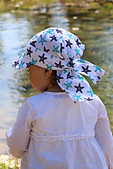 Detské čiapky - Letný detský šilt hviezdice (hviezdice) - 14609102_