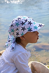 Detské čiapky - Letný detský šilt hviezdice (hviezdice) - 14609103_