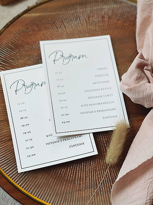 Papiernictvo - Svadobný program A6 simple - 14608720_
