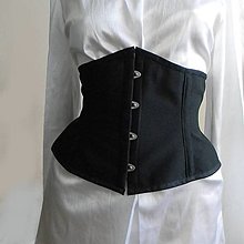 Šaty - Gotický čierny korzet /OP74-78cm/ - 14607707_