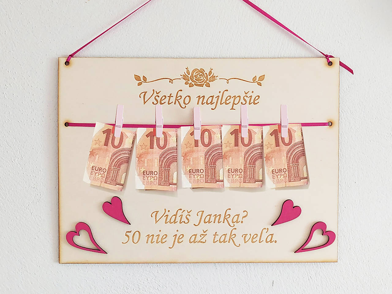 Personalizovaná drevená tabuľka 30x22cm vidíš 50 nie je až tak veľa