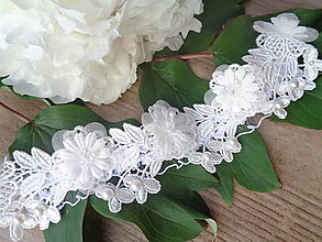 Spodná bielizeň - Svadobný podväzok Luxury flowers - 14608978_