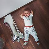 Detské oblečenie - Súprava- body s nohavičkami (80) - 14609580_