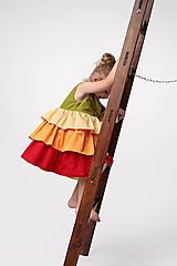 Detské oblečenie - Obojstranné volánové šaty Merida - 14607740_