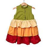 Detské oblečenie - Obojstranné volánové šaty Merida - 14607745_