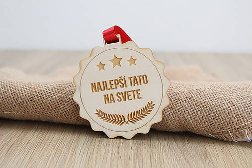 Dekorácie - Medaila NAJLEPŠÍ OTEC - 14608128_