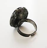 Prstene - Cínovaný prsteň s liečivým kameňom achátom - 14610030_