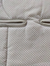Detský textil - Vlnienka podložka do Cybex Aton S2 i-Size 100% Merino top super wash Natural proti poteniu a prehriatiu Bodka šedá - 14610616_