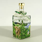 Nádoby - Maľovaná fľaša s príbehom - Highland na paši - 14612170_
