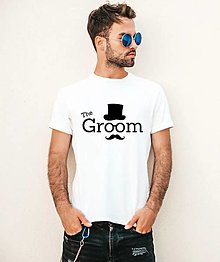 Darčeky pre svadobčanov - Svadobné tričko-GROOM - 14609964_