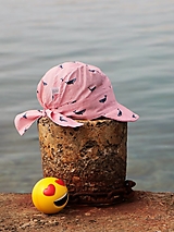 Detské čiapky - Letný detský šilt veľryby - 14612243_