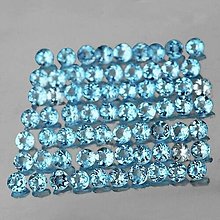 Minerály - Topas sky modry prirodny 2 mm - 14613767_