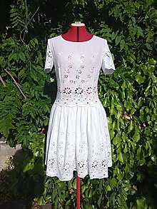 Šaty - Letné madeirové šaty (rôzne varianty) (biela) - 14614196_
