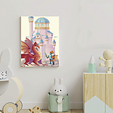 Obrazy - Obraz do detskej izby - Rytier a drak - 14613688_
