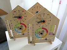 Hračky - Kalendár čas a 4 ročné obdobia - slovensko-anglická verzia (Ružové hodiny) - 14615127_