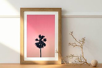 Grafika - Plagát| Photo Art| mix plagátov v modernom štýle a pink tónoch 01 (palma A4 (1)) - 14615904_