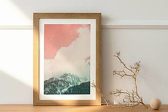 Grafika - Plagát| Photo Art| mix plagátov v modernom štýle a pink tónoch 01 (hory A4 (7)) - 14615914_