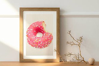 Grafika - Plagát| Photo Art| mix plagátov v modernom štýle a pink tónoch 02 (donut A4 (4)) - 14615976_
