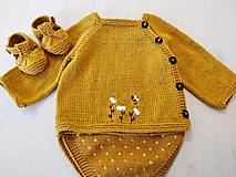 Detské oblečenie - Svetrík s včielkou + sandálky 100% Cotton - 14616063_