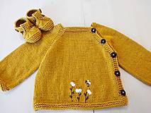 Detské oblečenie - Svetrík s včielkou + sandálky 100% Cotton - 14616069_