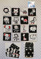 Hračky - Kontrastné pexeso čierno-biela - Zvieratka 8 párov - 16 ks - 14618900_