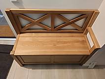 Nábytok - Drevená dubová lavica s úložným priestorom - 14618248_