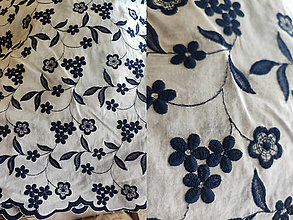 Šaty - Letné madeirové šaty (rôzne varianty) (bielo-modrá4) - 14617827_
