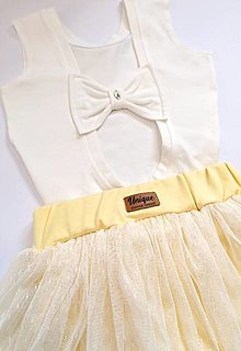 Detské oblečenie - Tielko s efektnou mašličkou na chrbte biele - 14621249_