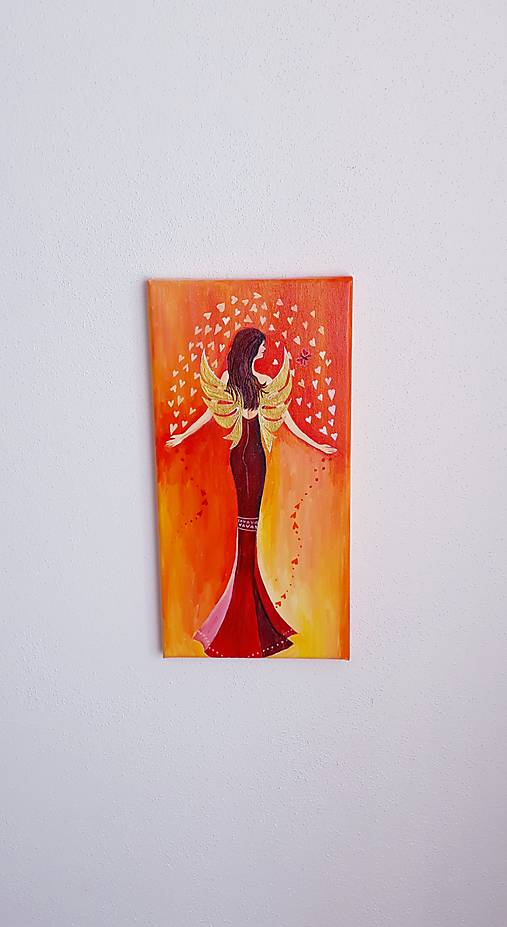Obrazy - Anjel lásky, 20 x 40 cm - 14619287_